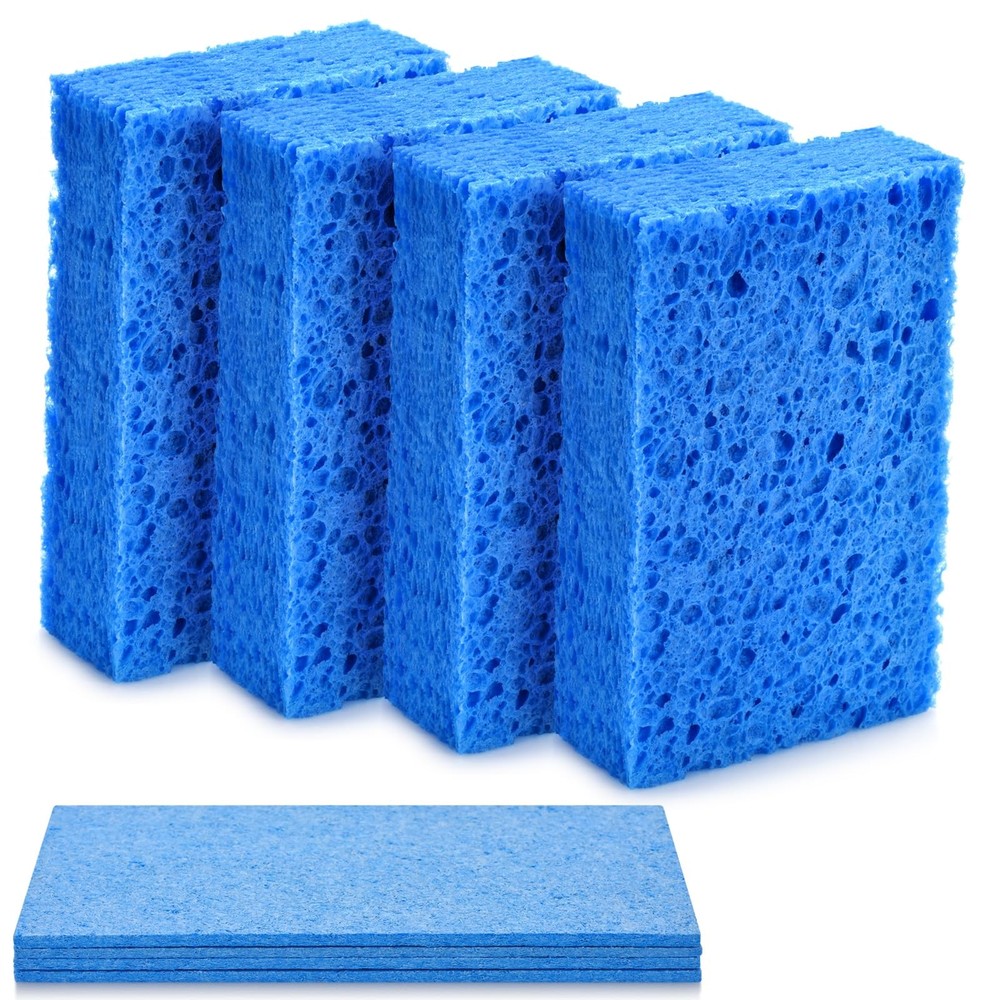 Mcyye 4PCS Compressed Kitchen Sponges for Household Use Zero Scratch Scrub Di...