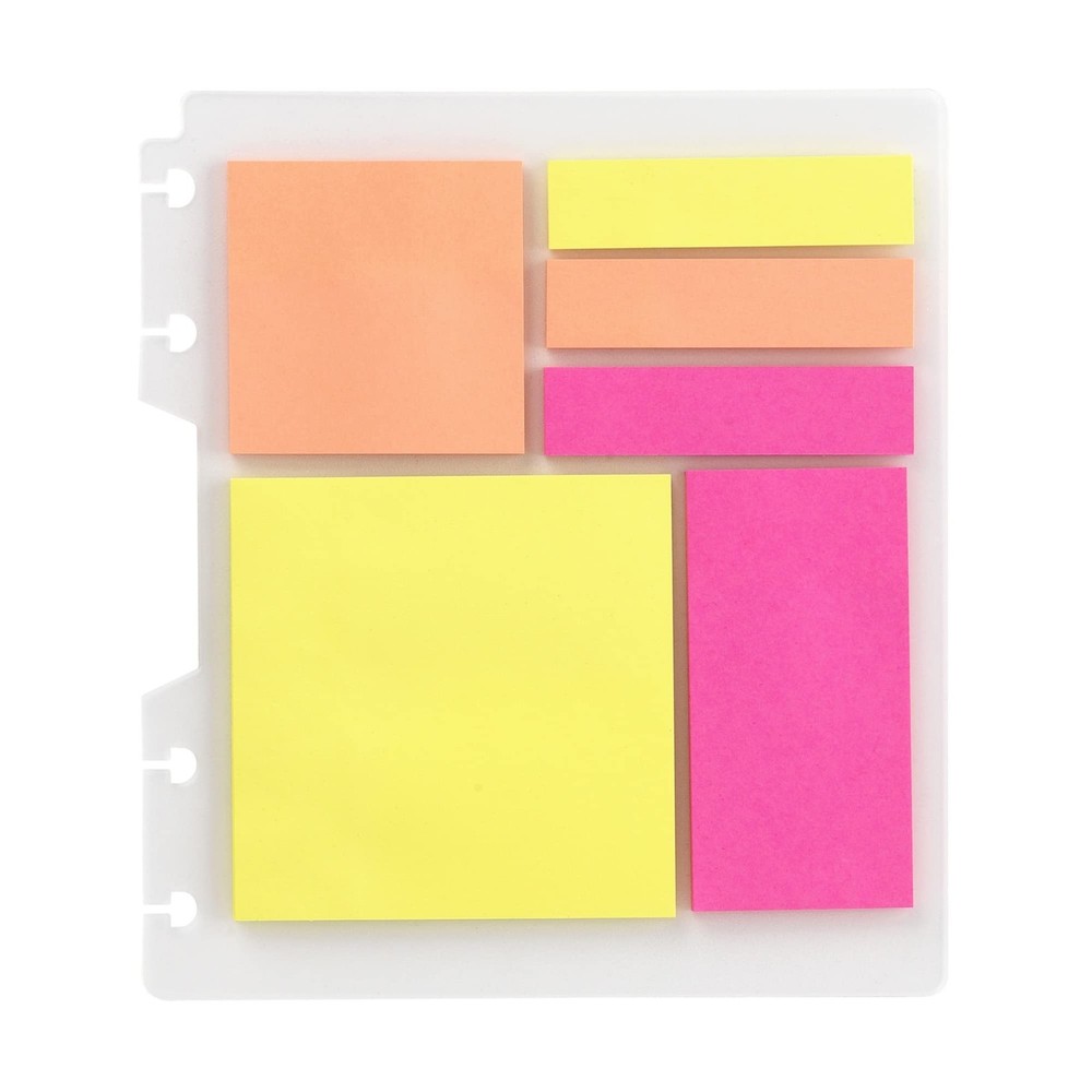 TUL® Discbound Bright Sticky Note Pads, Assorted Colors, 25 Sheets Per Pad,