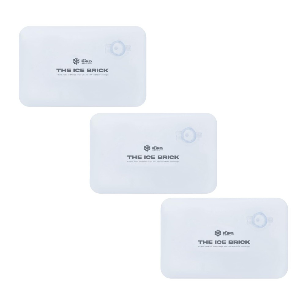 3-Pack Reusable Ice Bricks, 3 lb Cold Plunge Blocks for Long-Lasting Cooling