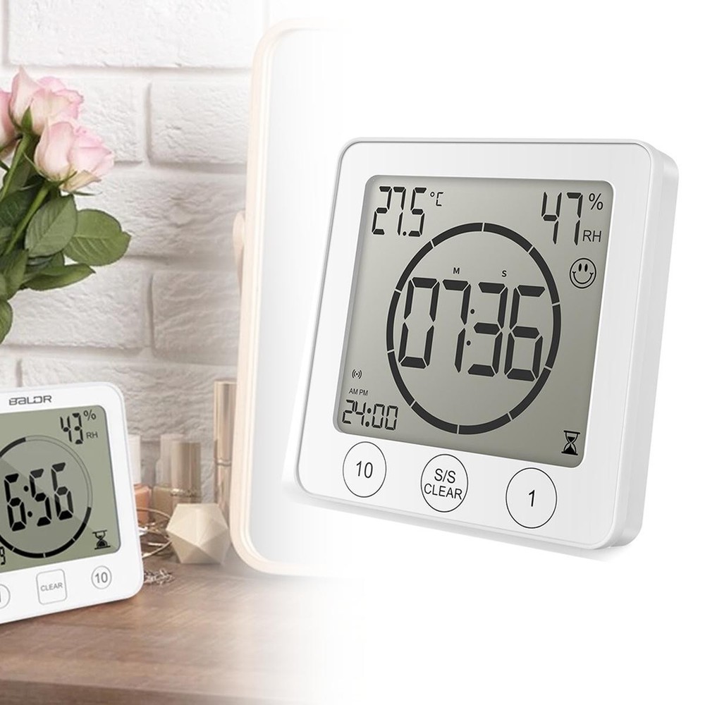 Indoor Electronic Thermometer Hygrometer ABS Plastic Countdown Timer