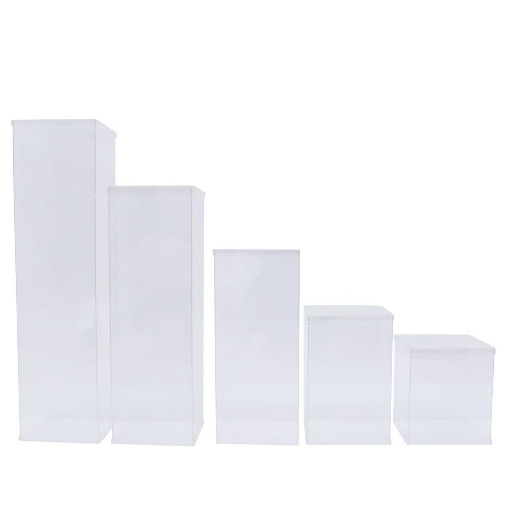 Acrylic Display Box Rectangular Floral Display Box Freestanding New 5 Pieces