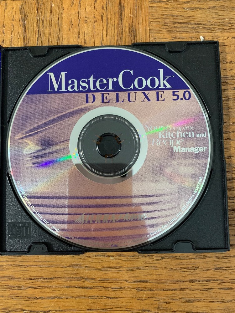 Master Cook Deluxe 5.0 Computer Software