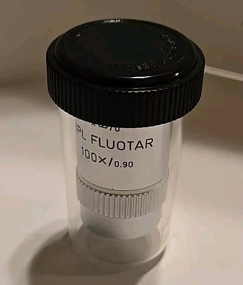 Leitz Wetzlar NPL FLUOTAR 100x/0.90 Microscope Objective NEW