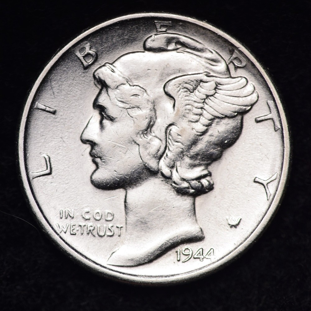 1944 Mercury Silver Dime AU FREE SHIPPING