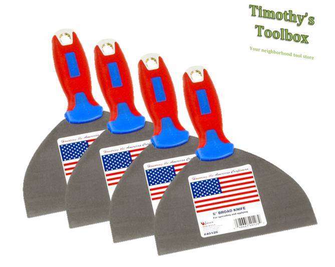 Warner 6" Flex Broad Knife with Hammer Cap (American Pride Series) 4 pack
