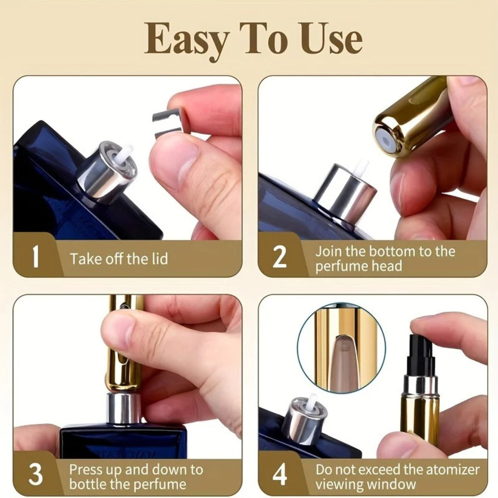 1 Pcs Travel Portable Mini Refillable Perfume Atomizer Bottle Spray Pump Case