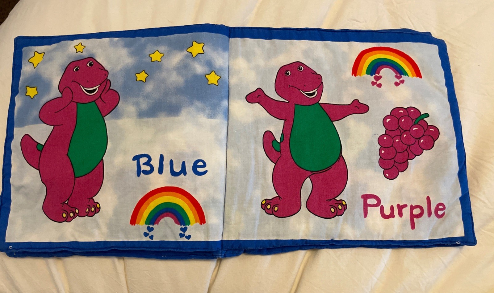 Barney Book of Colors Rainbow Fabric Book Cotton