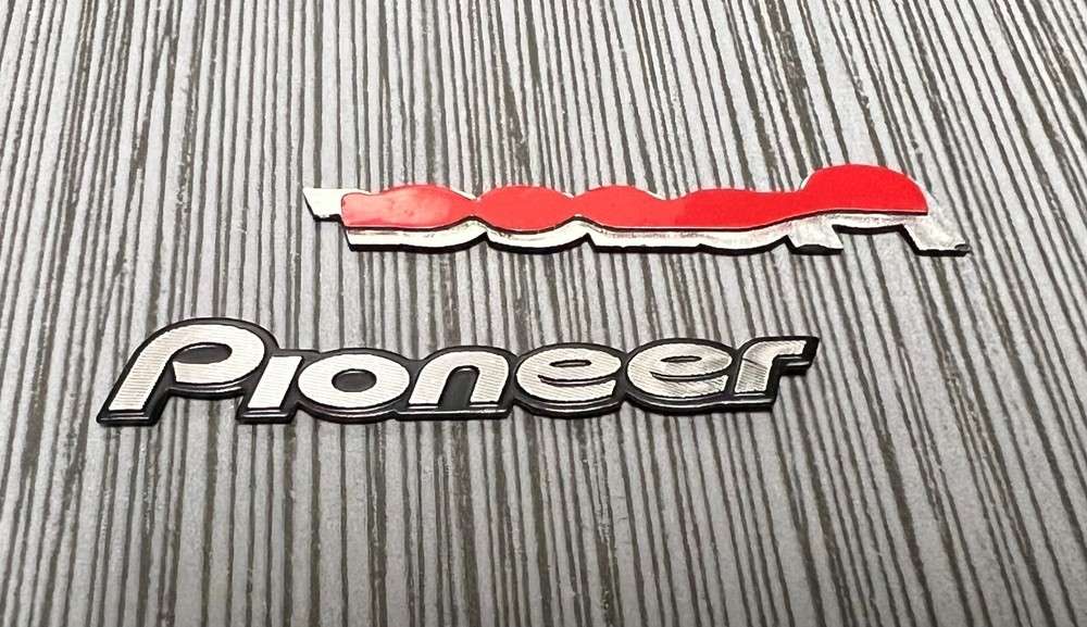 2 x Emblem Speaker Badge Decal Replacement fits Pioneer Speakers 3D Audio Badge