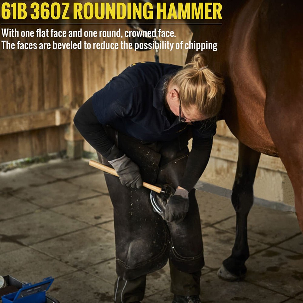 36OZ Rounding Hammer 61B For Handmade Farrier Forge Blacksmith Forging Hammer