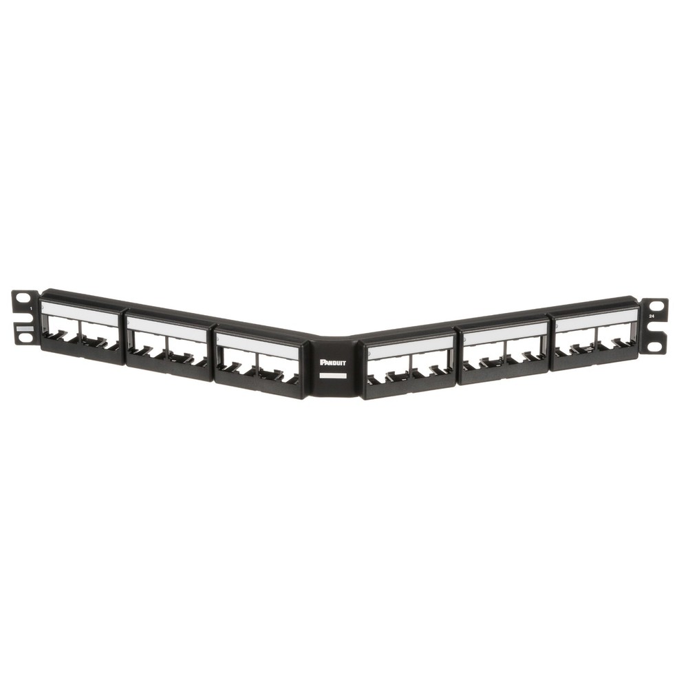Panduit CPPLA24WBLY 24 Port 1U Rack Angled Patch Panel Black