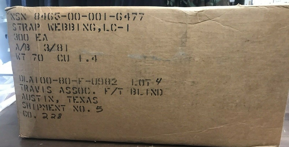 Strap Webbing LC 1 USGI 2 Each NOS