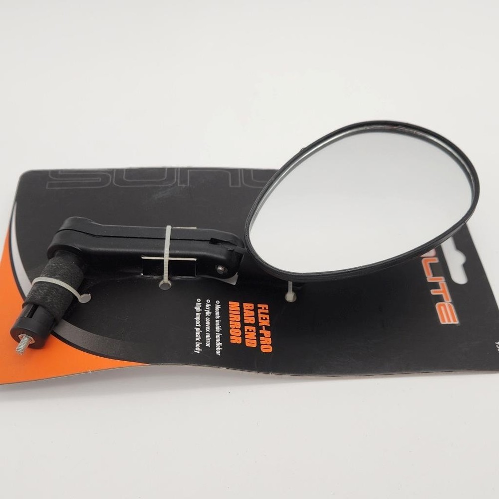 Sunlite Flex-Pro Bar End Bicycle Mirror Adjustable Black DAMAGED PACKAGE