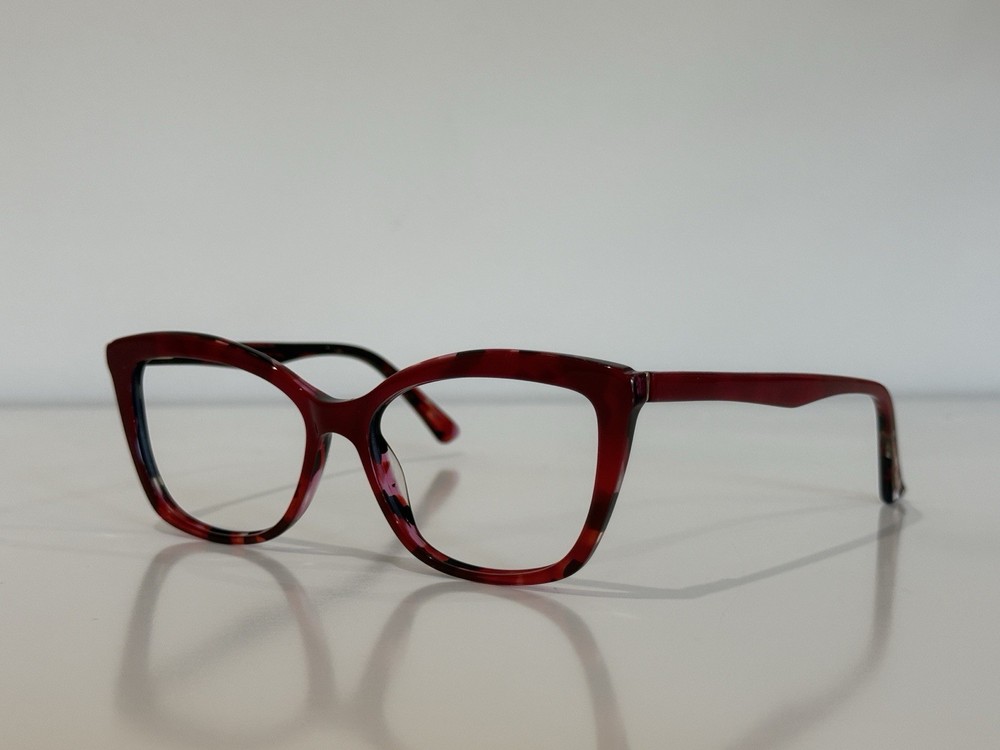 Kay Unger K237 Rectangle Red Eyeglasses Frame Only 55-16-145