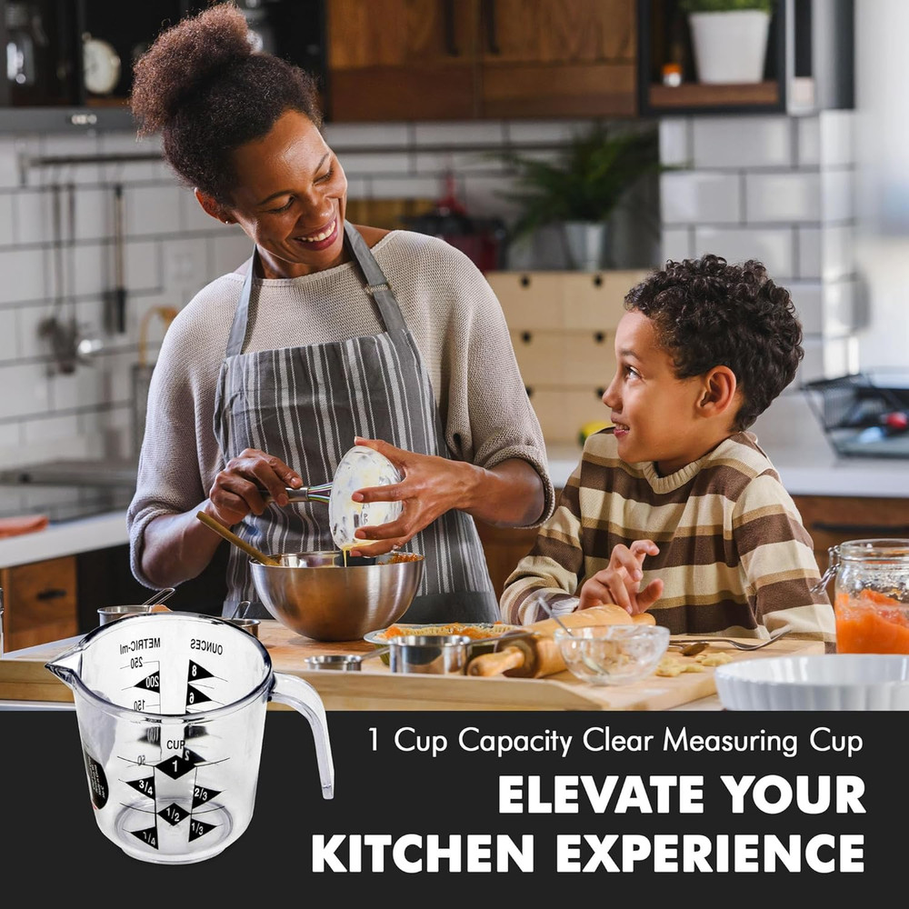 Select Plastic Measuring Cup, 1 Cup Capacity, Clear