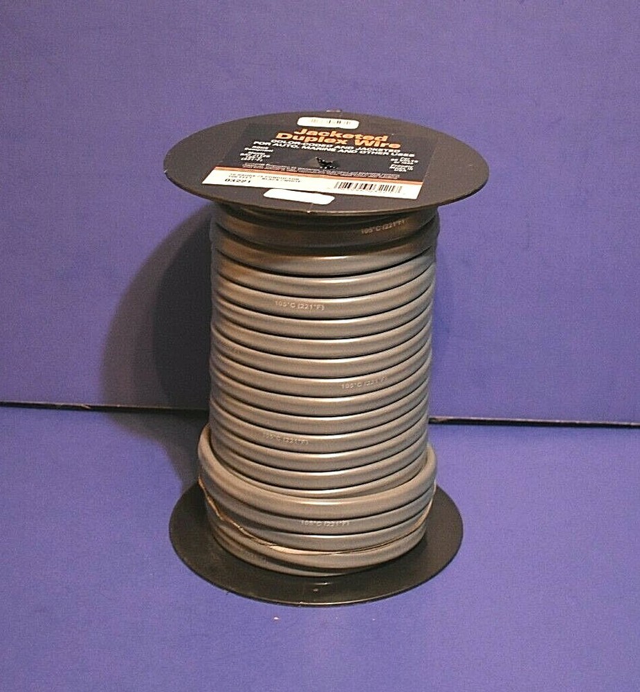 Trailer Light Cable 2 Wire Wiring Harness 100' Roll 10 Gauge Jacketed Grey