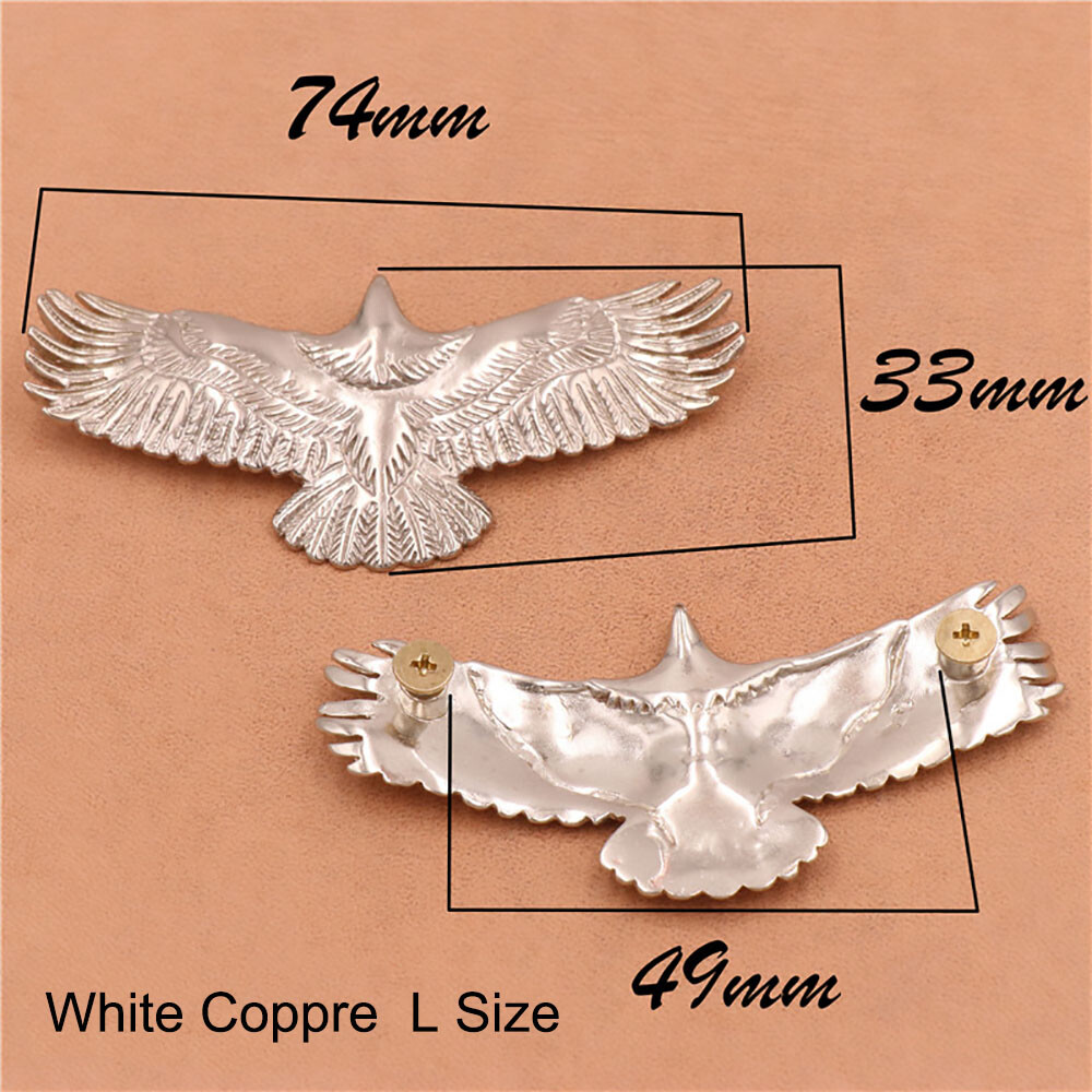 Brass/Copper Relief Sculpture Eagle Leather Craft Handmade bag Decorative Button
