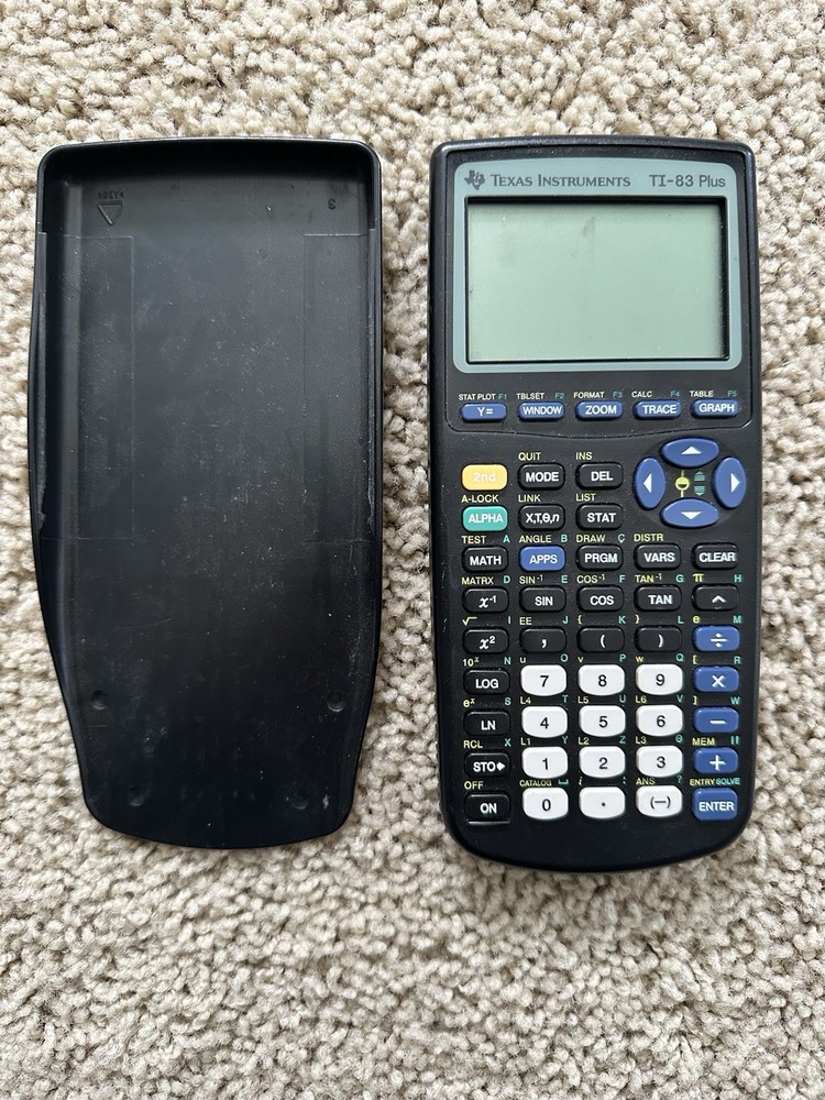 Texas Instruments TI-83 Plus Graphing Calculator Tested Works Missing Batt Cover
