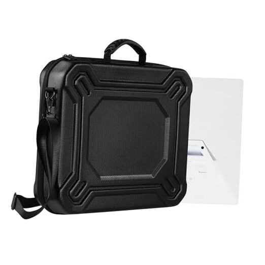 Starlink Mini Case-Durable PU Case with Custom Grooves Shoulder Strap & Handle