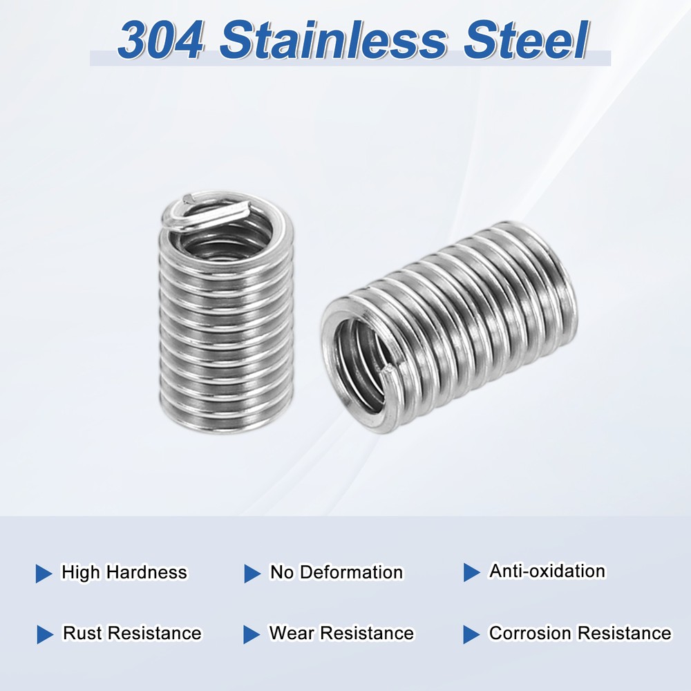 20pcs Wire Thread Inserts 10#-24 UNC 3D 14.4mm Helical Threaded Sleeve