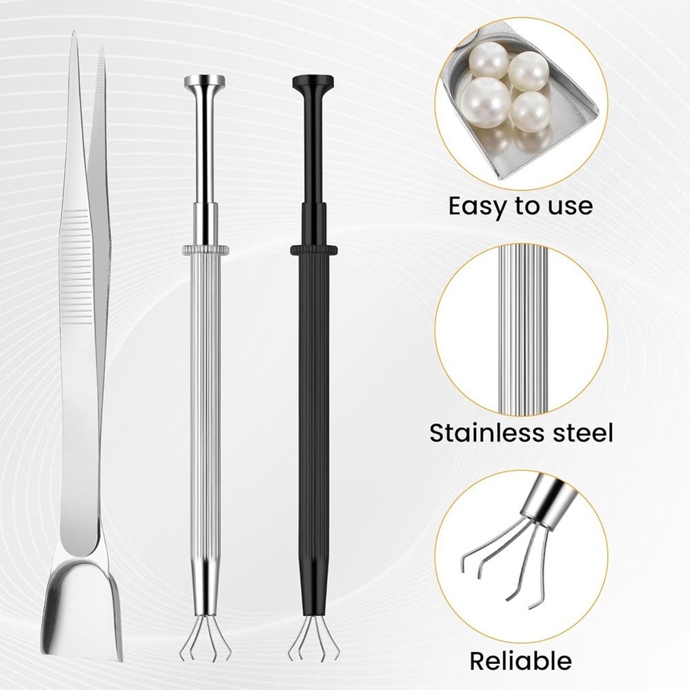 4Pcs Piercing Tools for Changing Jewelry, 4 Claw Piercing BallGrabber Tool4766