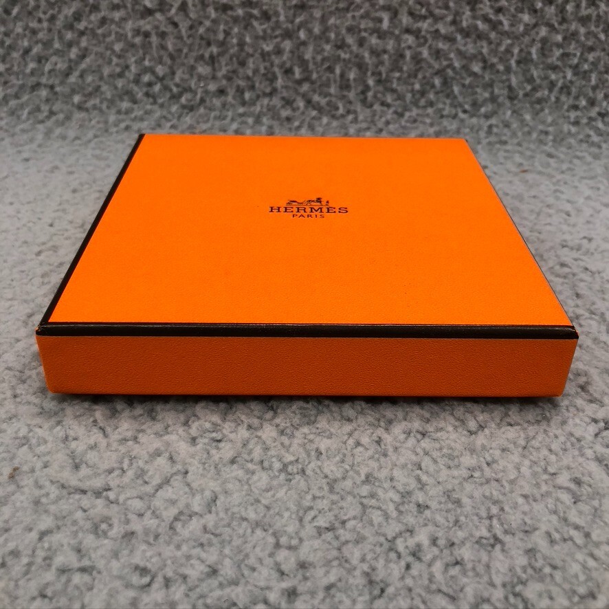 Authentic Hermes Orange Gift Box Empty Square 5x5x.75 Small Sorage