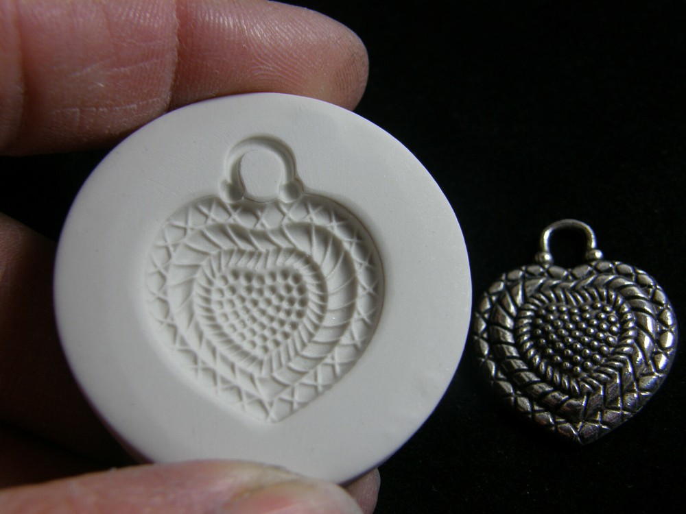 Heart Texture Polymer Clay Mold (MD1523)