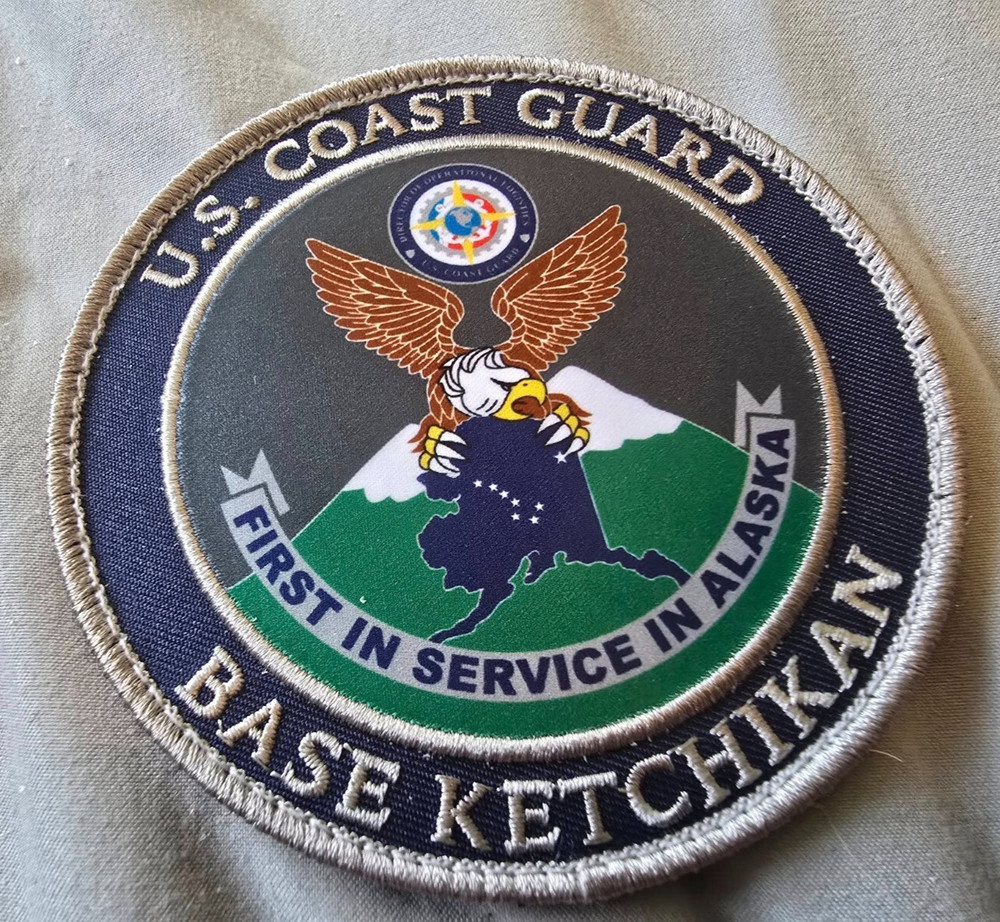 4" COAST GUARD STATION KETCHIKAN FIRST IN SERVICE IN  ALASKA HOOK & LOOP PATCH