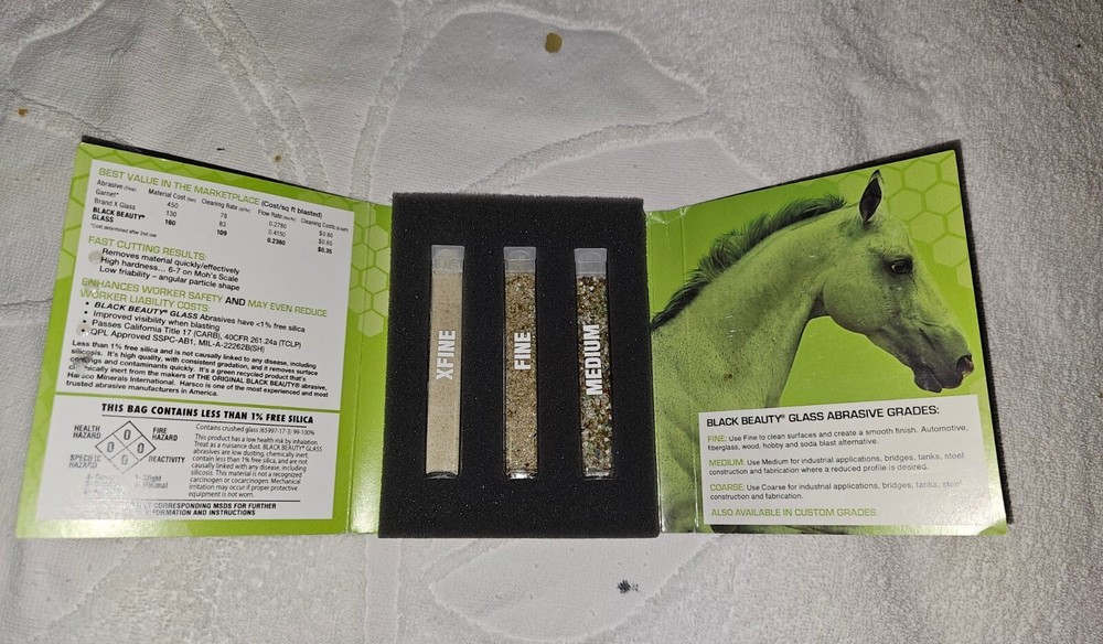 Black Beauty Glass Abrasive Mixed Lot