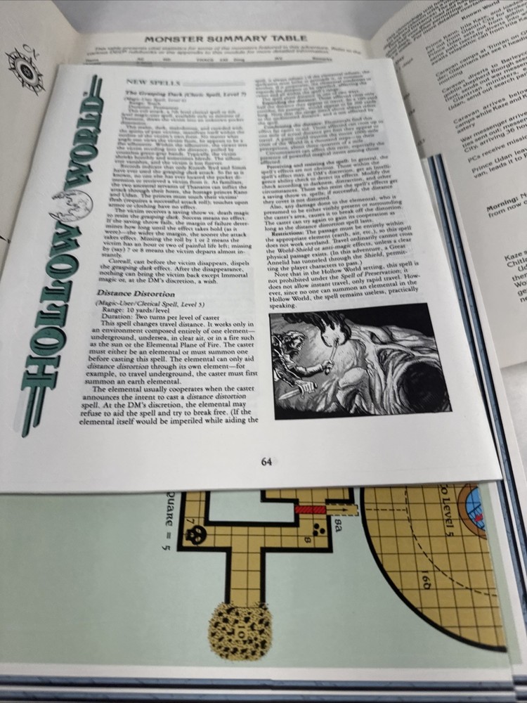 Advanced Dungeons & Dragons TSR Hollow World Nightwail: Screen, Map, Module