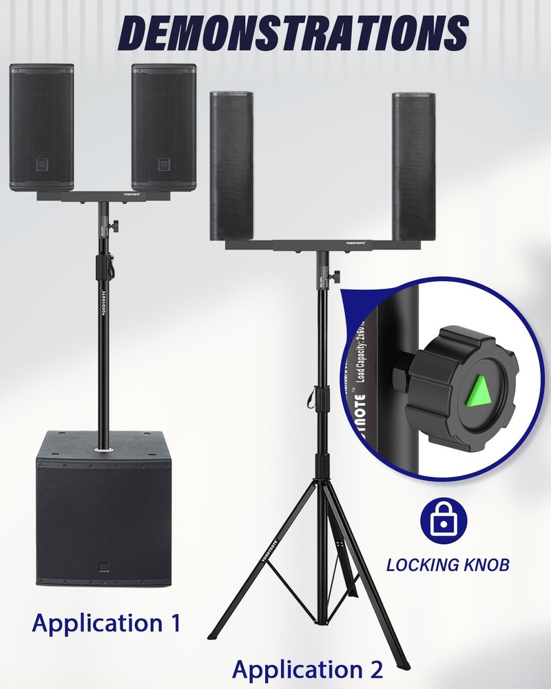 Adjustable Dual Speaker Mount Bracket Set of 2 for Easy Installation