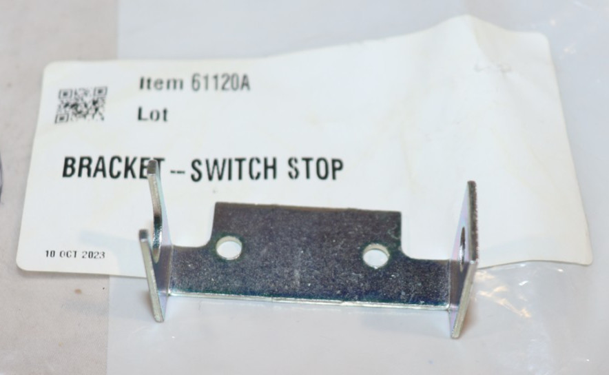 BRACKET-SWITCH STOP 61120A, for Clarke Rotary Sander