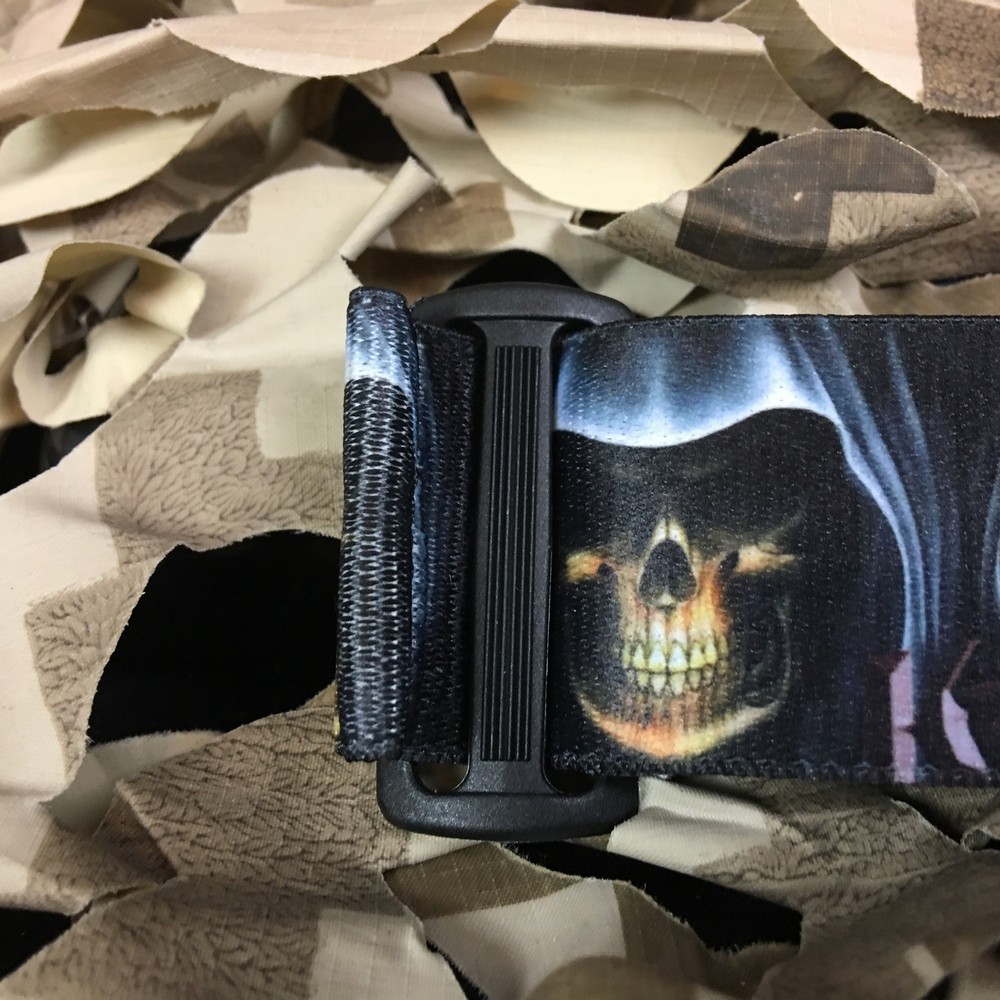 NEW KM Paintball Universal Mask Goggle Strap - The Grim Reaper