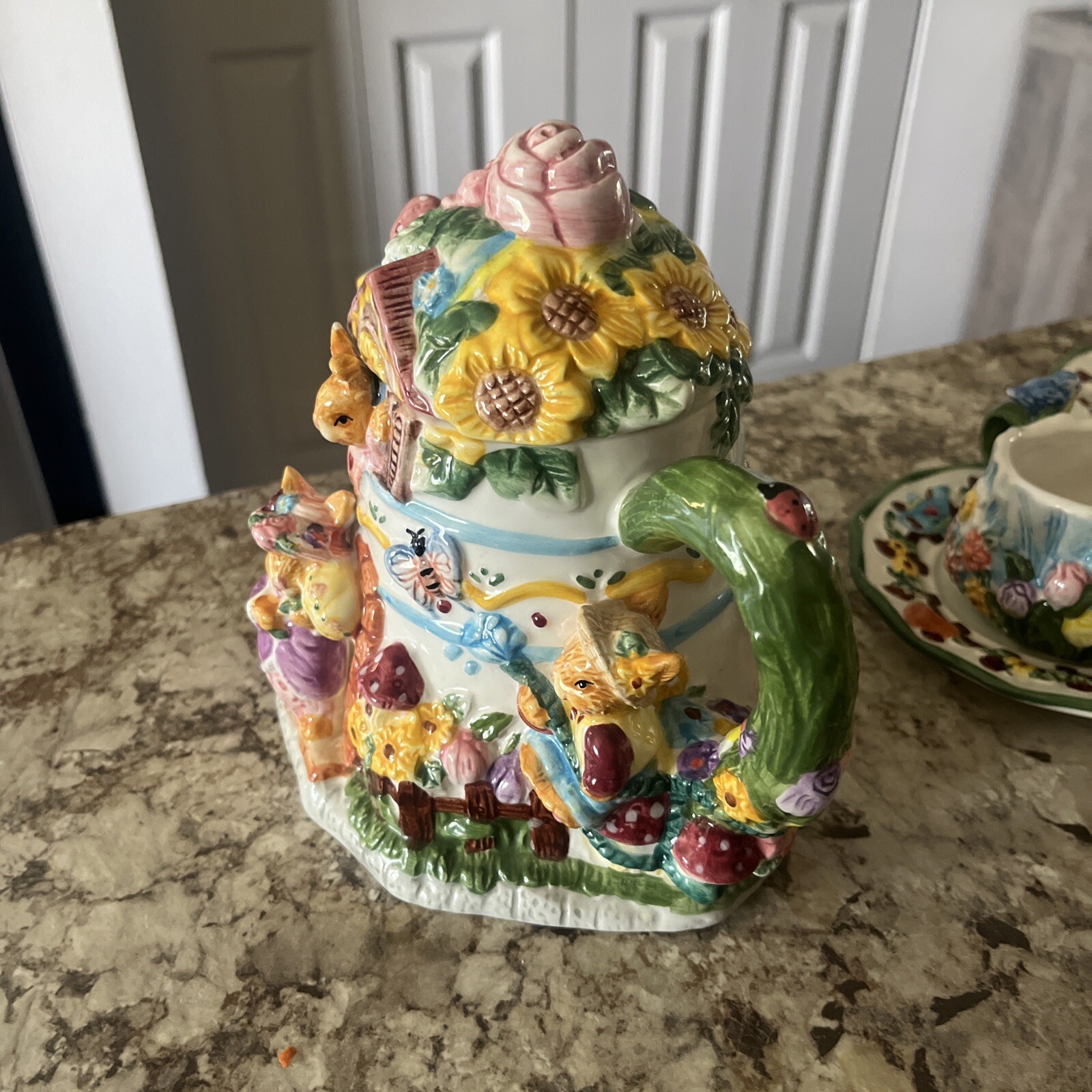 1999 Mercuries Garden Party Springtime Easter Bunny Tea Party 15 Piece Set VTG