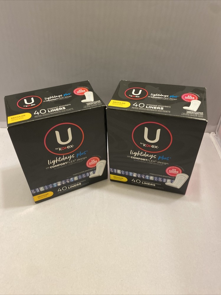 U by Kotex Panty Liners Regular Lightdays Pads 2 Pack