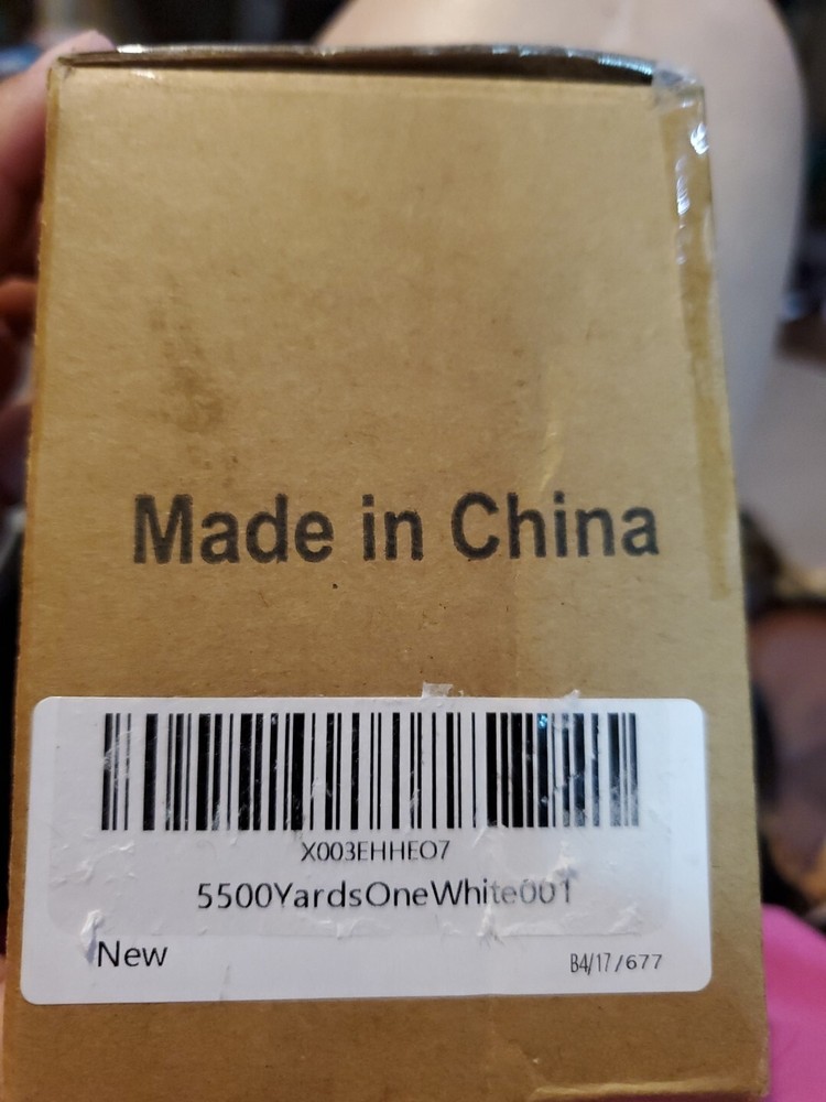 Simthread Embroidery Thread 5500 Yards White 001, 40wt 100% Polyester for...