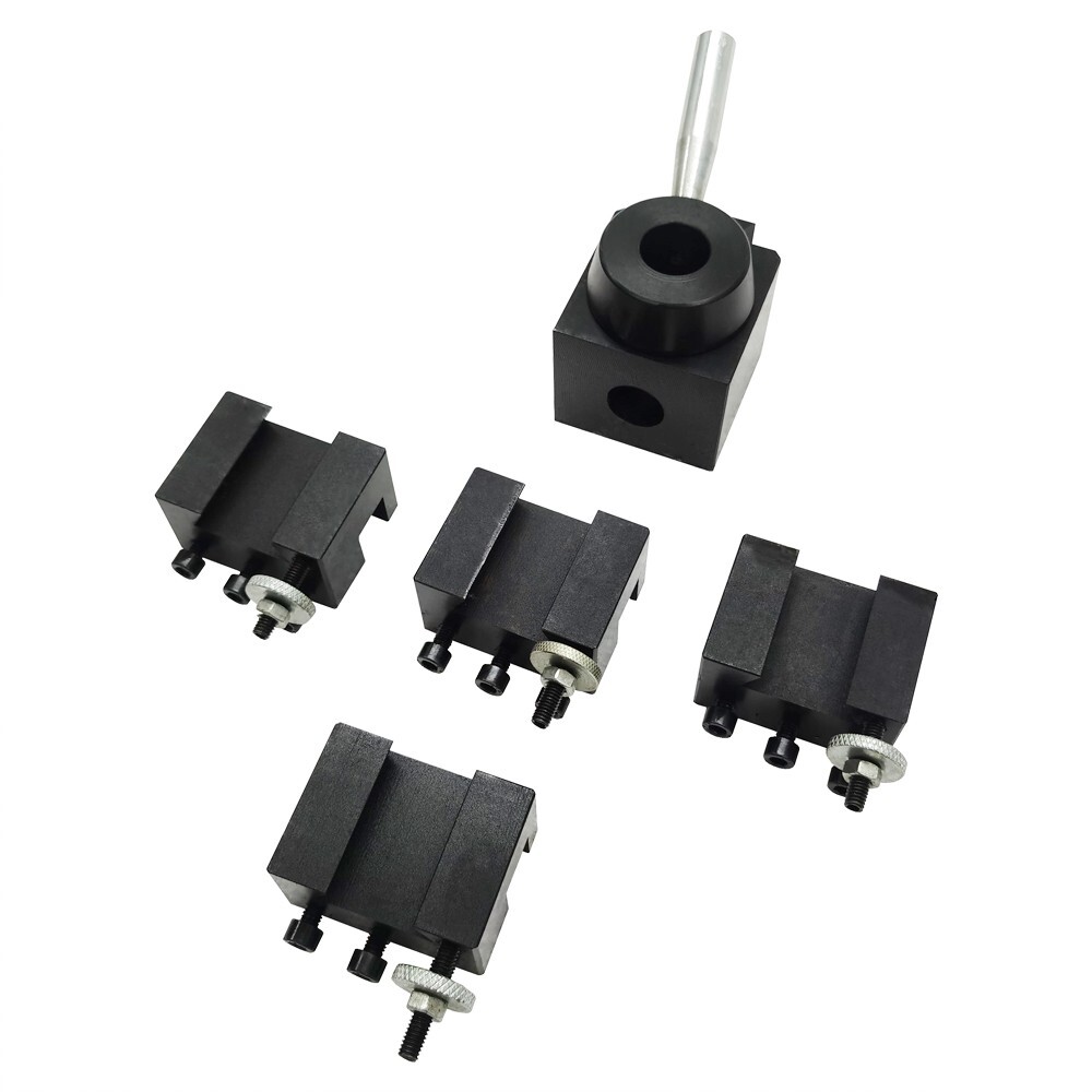 5Pcs High Precision Wedge Type Quick Change Tool Post Holder Set For Lathe 0.59"