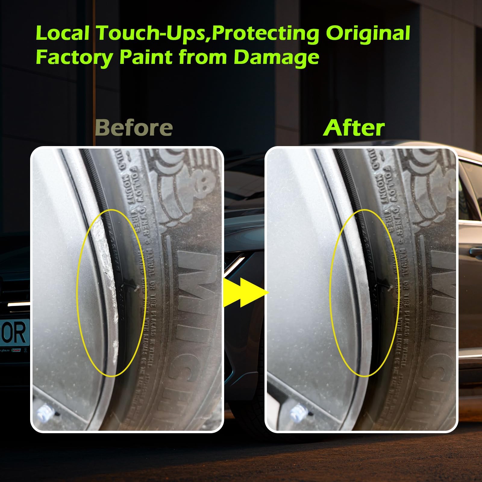 Touch Up Paint Kit For Universal Silver Rim Paint Professional Finish Kit