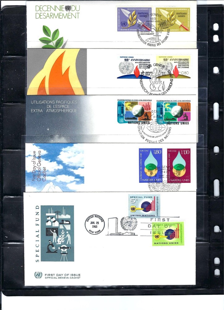 1960/1970 COMBO FDC's - UNPA Cachet (50)