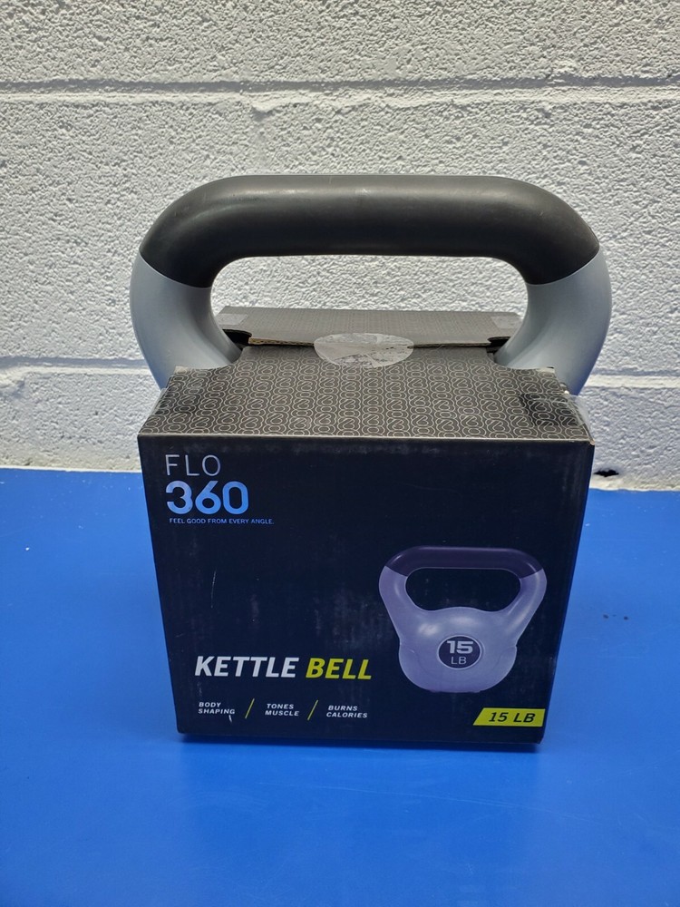 Flo 360 15 Lb Kettle Bell Rubber Coated