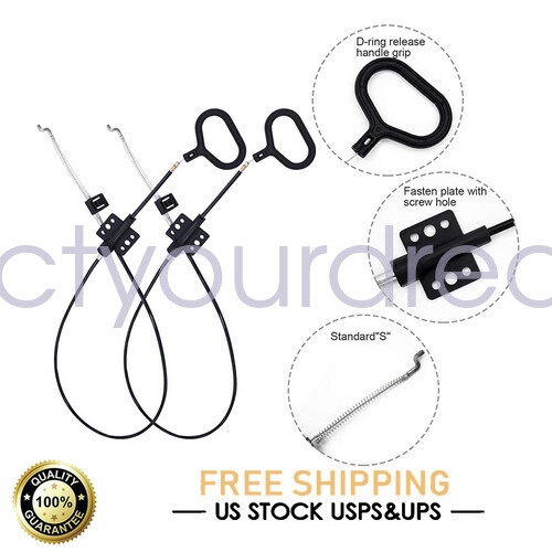 2pcs Sofa Recliner Cables Recliner Release Pull Cables D-Ring Handle Replacement