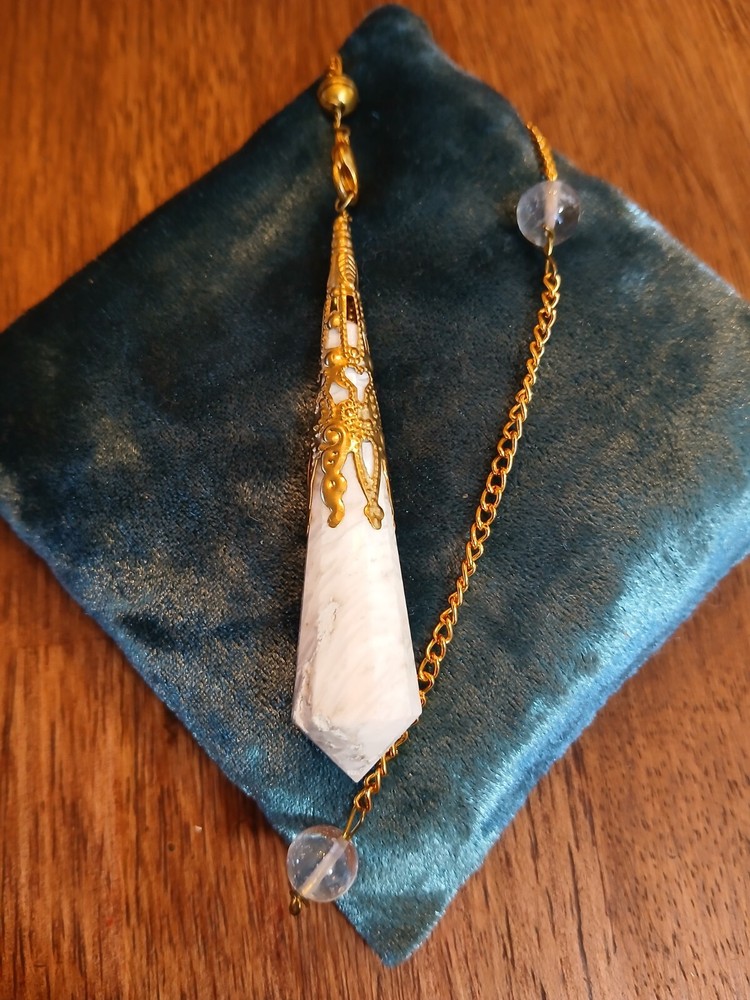 White Howlite Bohemian Pendulum