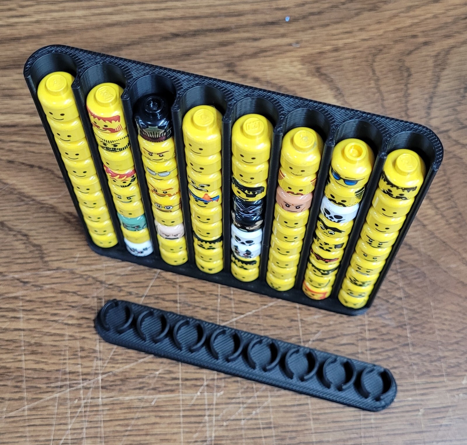 Lego Minifig Head Display Storage Rack - 3d Printed - ANY COLOR - Holds 72 heads