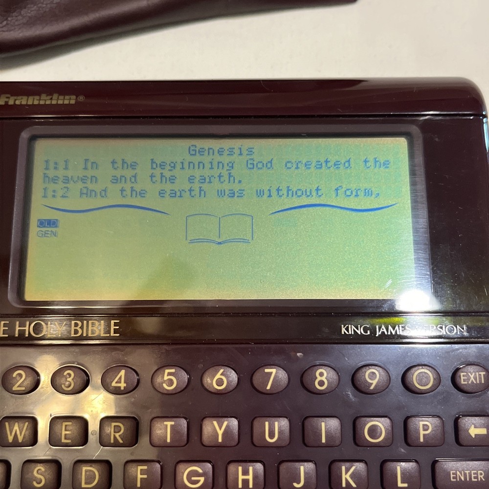 Franklin Computer Holy Bible King James Version Model KJ-21 1989 Complete Tested