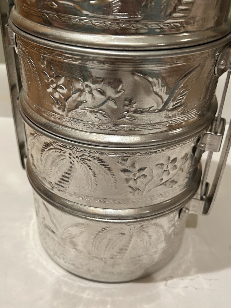 Vintage Tiffin 🇹🇼 Taiwan metal Stackable Lunch Pails 🪣