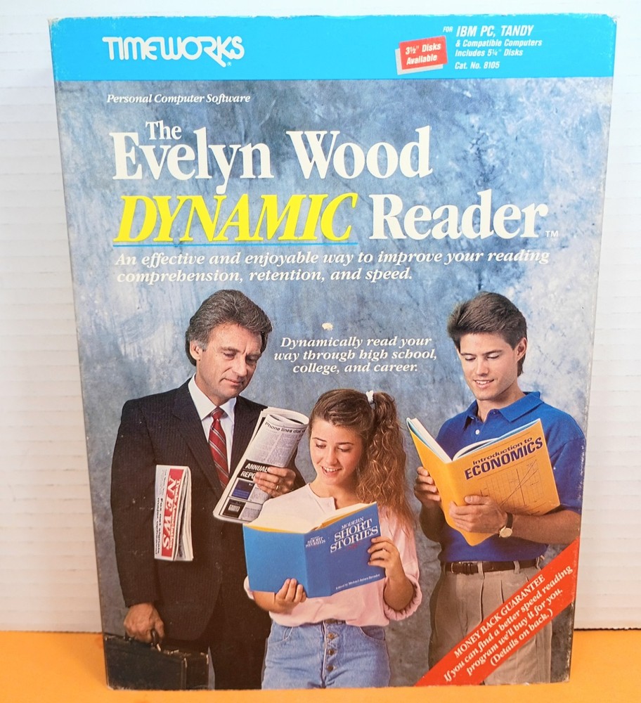 📚 Timeworks Evelyn Wood Dynamic Reader Speed Reading IBM 5 1/4" Floppy Disk PC