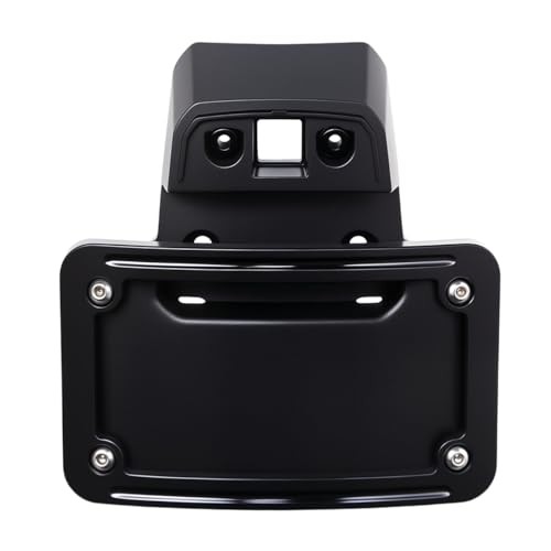 Motorcycle Curved Laydown License Plate Mount Bracket Compatible for Black