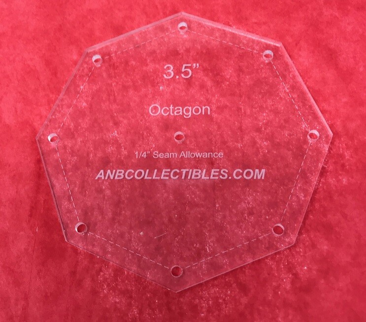 Acrylic 3.5" Octagon Quilting Template