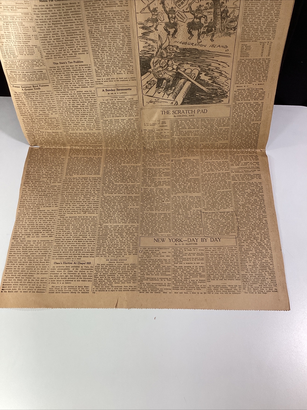 Ashville NC Newspaper Feb 19, 1933 Great Ads Women Miami Columns Carolina Power