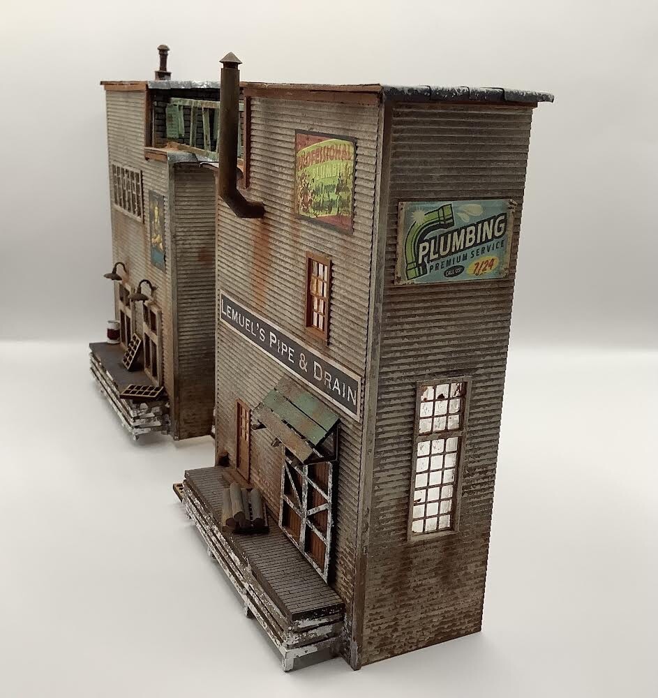 HO Scale Lemuel’s Pipe & Drain Background Structure Kit Laser Cut