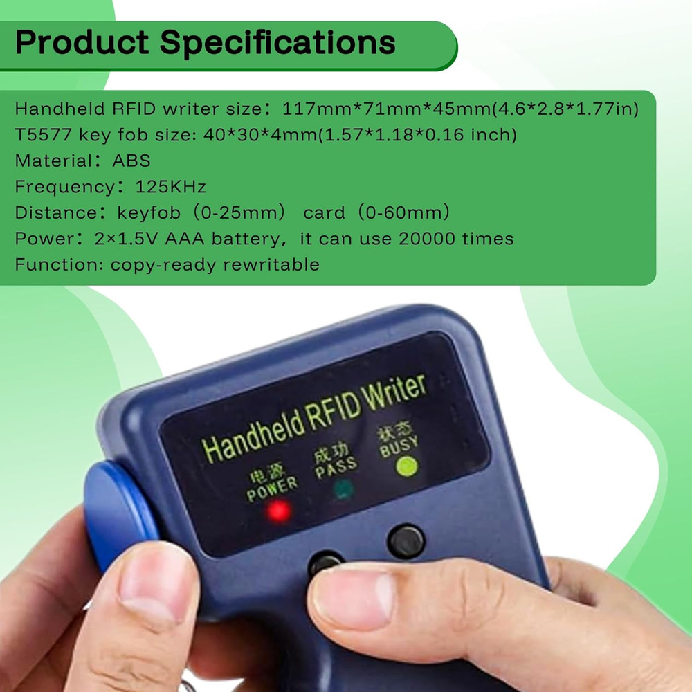 Handheld ID Copier 125Khz RFID Reader Writer Duplicator Handheld RFID Copiers Us